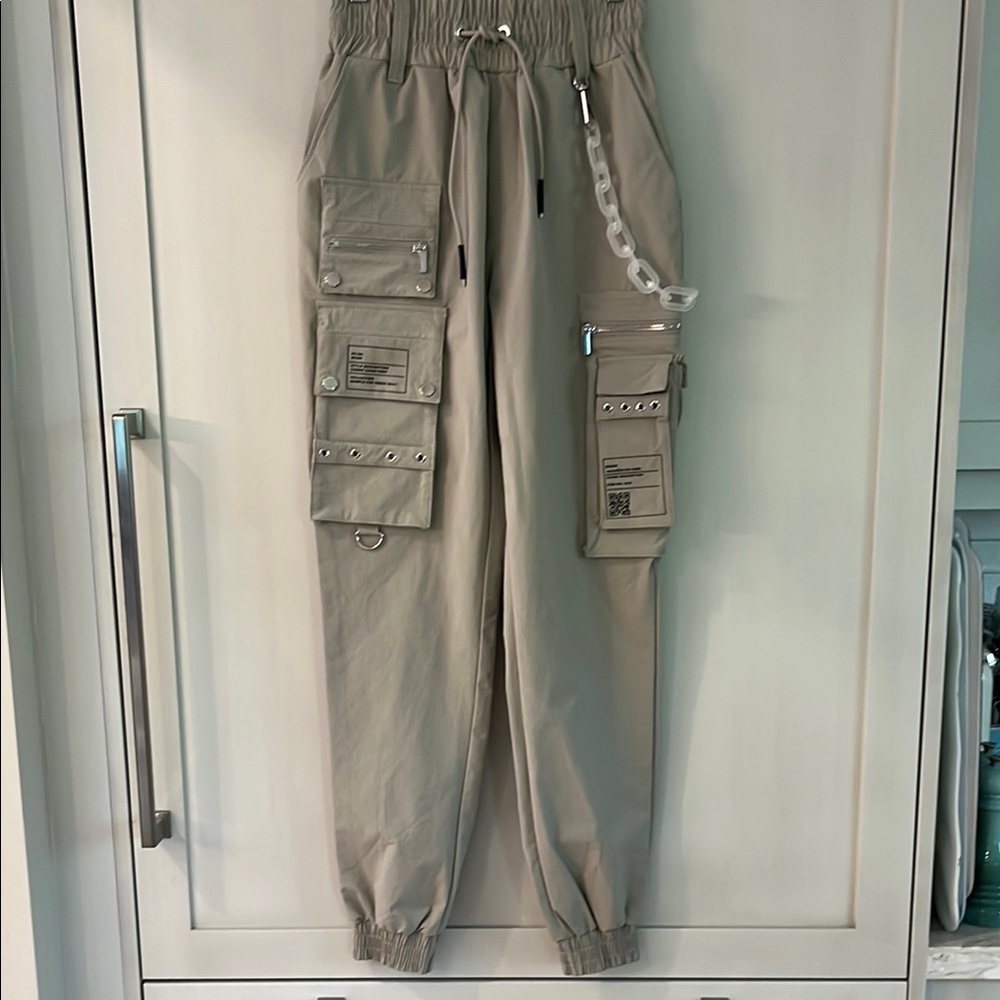 Maniere De Voir Tan Utility Joggers